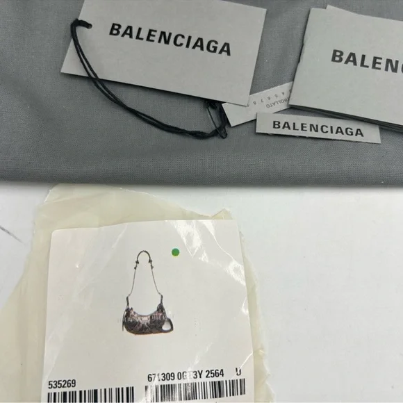 Women’s Balenciaga LE CAGOLE XS metallic leather shoulder bag - Picture 12 of 16